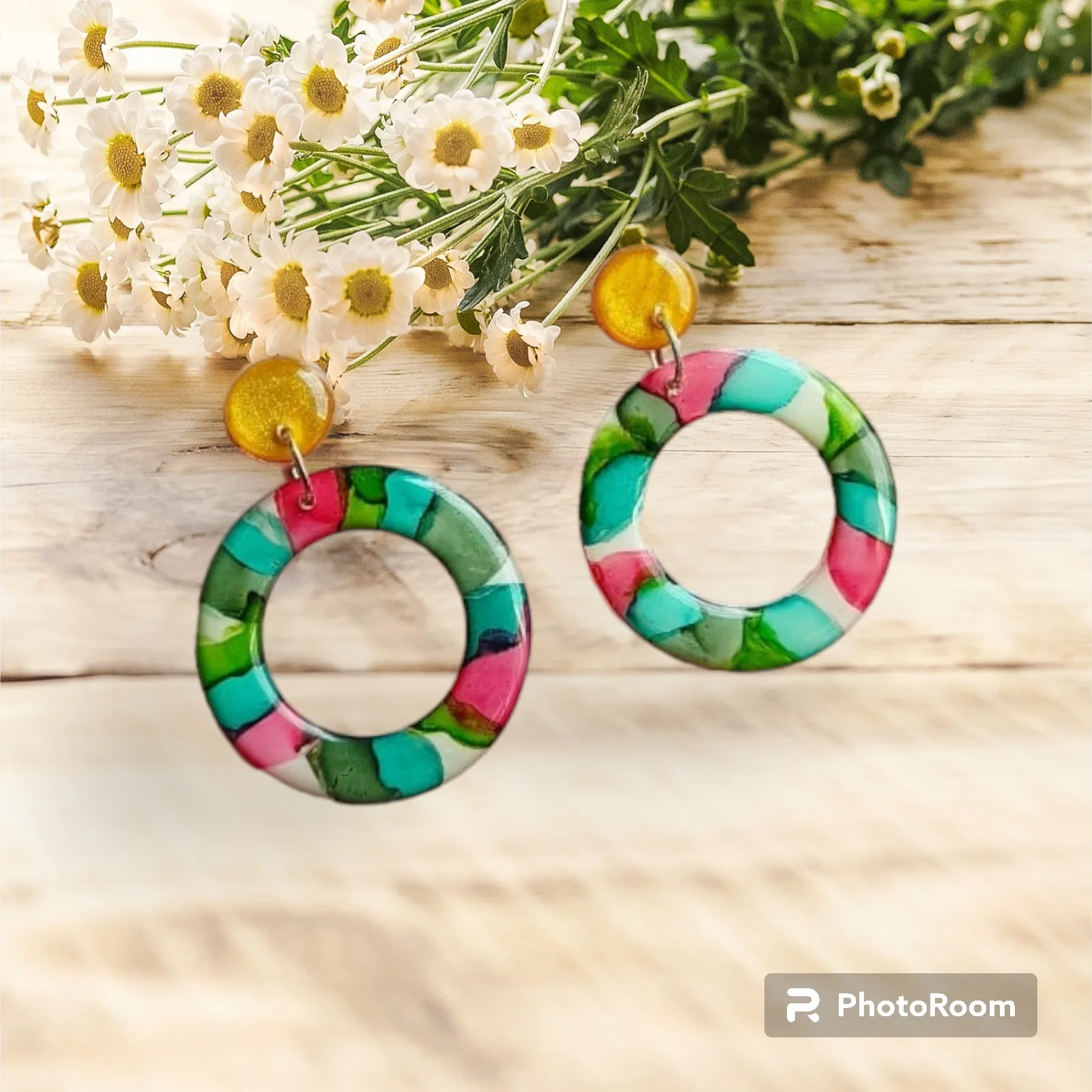 Buy Resin Multicoloured Earrings in Mumbai | Reseller Bazzar